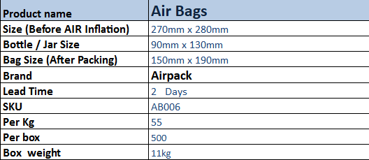 Inflatable Air Column Bag (270mm x 280mm) _ 40 Pcs