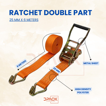 Ratchet Double Part 25mm 6mtr