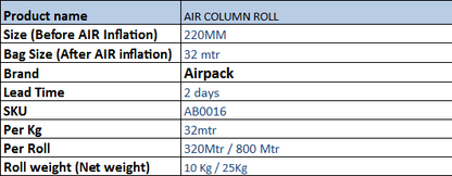 Air Column Roll (220mm)